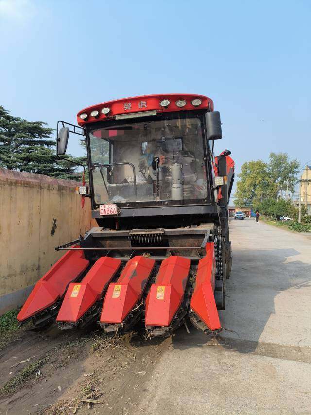 英虎新款4行玉米收割机