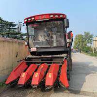 英虎新款4行玉米收割机